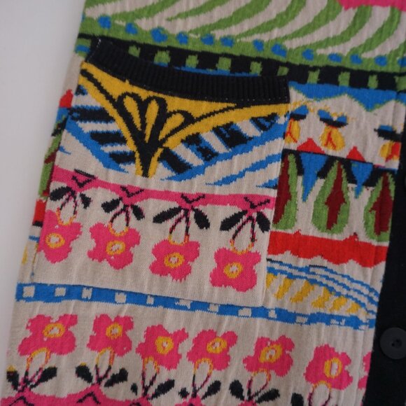 Aldo Martins Nashira Sweater Multi Color Wool Blend Long Cardigan Sweater L - Picture 11 of 15